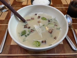 Pear curry  at Twelvemonth in Burlingame