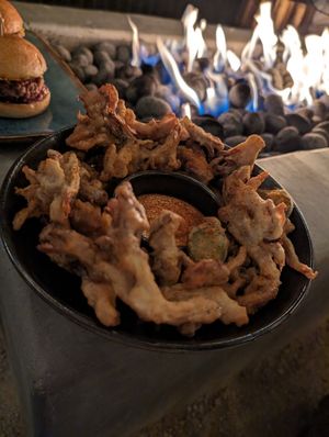 Crispy mushrooms are a must! at Twelvemonth in Burlingame