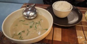 Pear curry at Twelvemonth in Burlingame