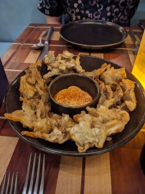 Crispy maitake mushrooms at Twelvemonth in Burlingame