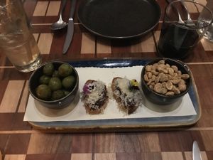 This little plate of nuts and olives were crazy yummy  at Twelvemonth in Burlingame