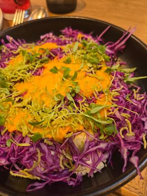 Charred cabbage salad at Twelvemonth in Burlingame