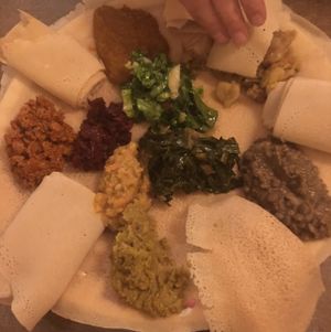 combo platter at Little Africa in Grand Rapids