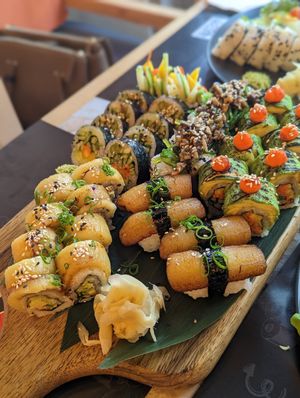 Sushi boat at Saisho in Abu Dhabi