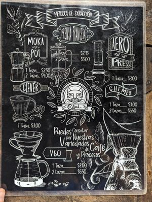 Drink menu 1 of 6, May 2023 at Axul Cafe in Concepcion De Ataco