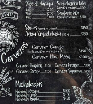 Drink menu 3 of 6, May 2023 at Axul Cafe in Concepcion De Ataco