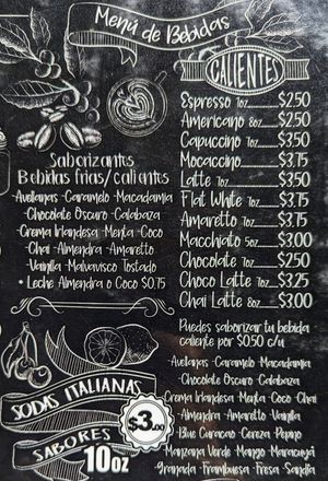 Drink menu 4 of 6, May 2023 at Axul Cafe in Concepcion De Ataco