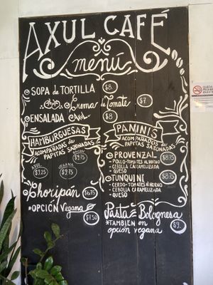 Menu  at Axul Cafe in Concepcion De Ataco