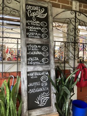 Vegan items  at Axul Cafe in Concepcion De Ataco