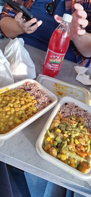 Chickpea curry and vegetables curry at Tickle Me - VEGAN in South East London