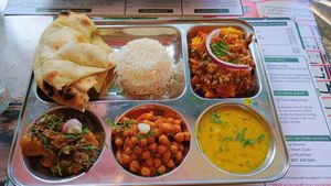 Basic Thali... Sunday special at Vegan India - Gloucester Rd in Bristol