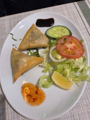 Samosas at Vegan India - Gloucester Rd in Bristol