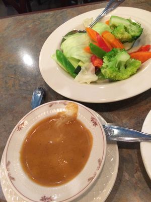 steamed vegetables with peanut sauce at Chili Basil Thai Grill in Lynnwood