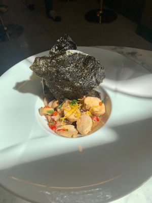 Nice mushroom salad with nori  at Remédio Santo - Baixa in Porto