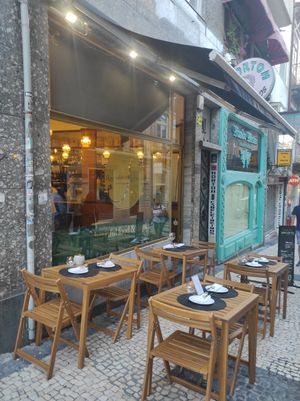 Seating area at Remédio Santo - Baixa in Porto