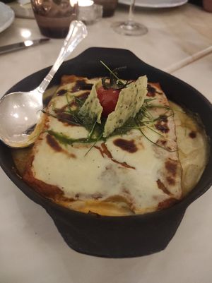 Lasanha de espinafres at Remédio Santo - Baixa in Porto