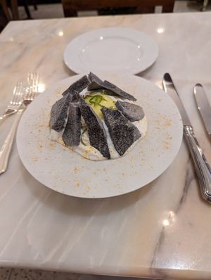 Lime "pie" at Remédio Santo - Baixa in Porto