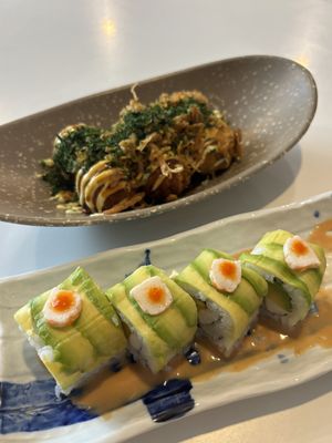 Takoyaki and caterpillar sushi  at Mr Genki - Tha Kham in Bangkok