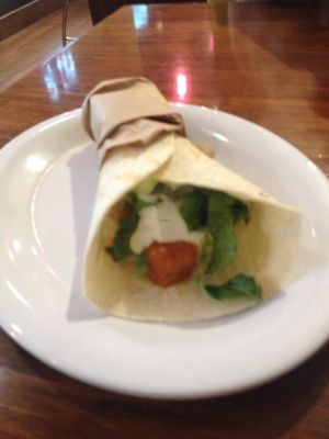 Vegan buffalo chicken wrap at Veggie Grill - South Lake Union in Seattle