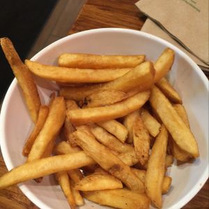 Burnt and greasy fried potato at Veggie Grill - South Lake Union in Seattle