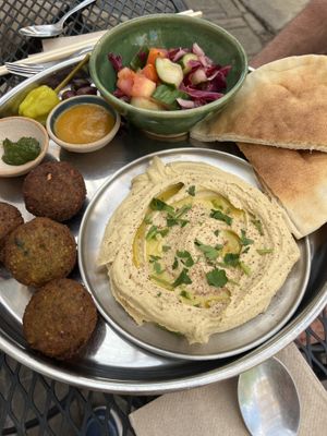 Falafel plate  at MAZU in Yellow Springs