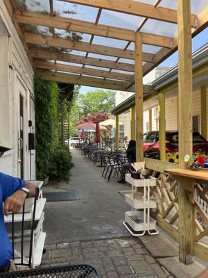 Outdoor dining  at MAZU in Yellow Springs