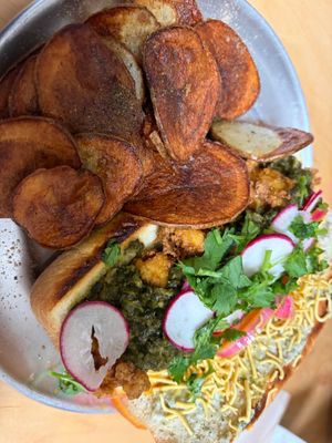 Palak Chaat Sub at MAZU in Yellow Springs