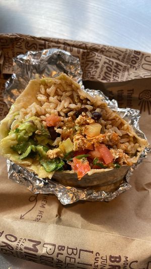 Burrito with sofritas vegan meat  at Chipotle - CF Rideau Centre in Ottawa