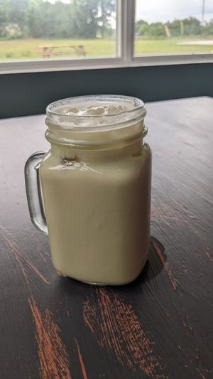 Matcha latte at CoCre Cafe in Augusta