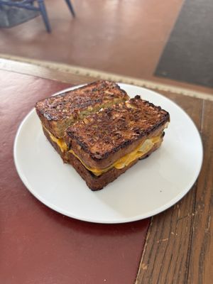 Apple grilled cheese with tempeh bacon   at CoCre Cafe in Augusta