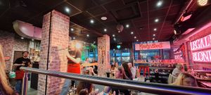 Singing waitress at The Theatre Cafe Diner in London