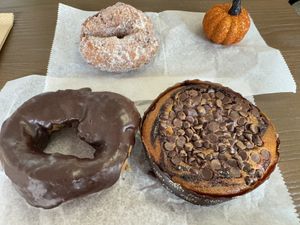 Mexican chocolate donut, vegan marble cake.   at Vio Handcrafted Pastries in Vacaville