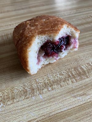 Cronut with berry filling. 100% vegan.  at Vio Handcrafted Pastries in Vacaville