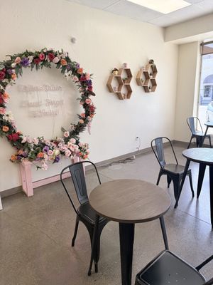 Interior seating   at Vio Handcrafted Pastries in Vacaville