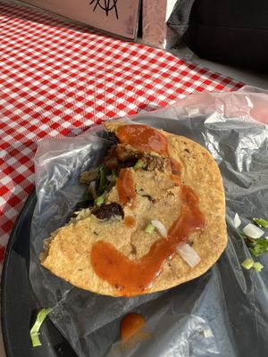 Gordita de no-carnitas  at Pez Vegano in Mexico City