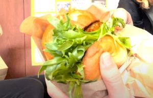 Misoy burger at Kojiya Motomiya Misochaya - SHIMONO528 in Hachimantai