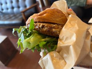 Misoy burger at Kojiya Motomiya Misochaya - SHIMONO528 in Hachimantai