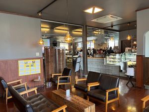 eat-in area inside the shop at Kojiya Motomiya Misochaya - SHIMONO528 in Hachimantai