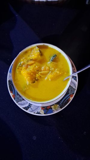 Pumpkin curry at Dushan's Home Kitchen in Nuwara Eliya