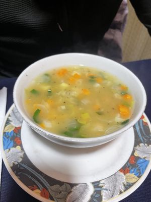 veggie soup  at Dushan's Home Kitchen in Nuwara Eliya