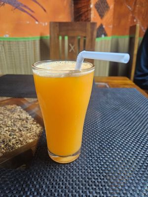 Carrot juice at Dushan's Home Kitchen in Nuwara Eliya
