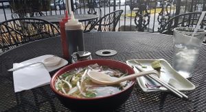 Soup and outdoor seating! at Burma Garden in Bloomington