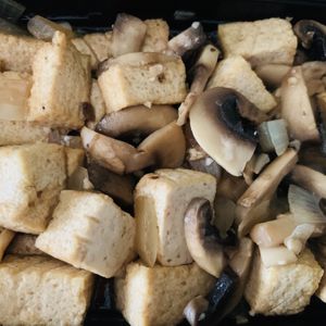 Mushrooms & tofu at Burma Garden in Bloomington
