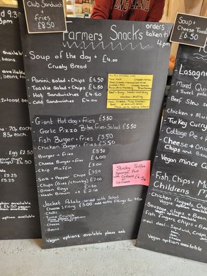 Vegan options available when ask at Old Mill Farm Shop in Hyde