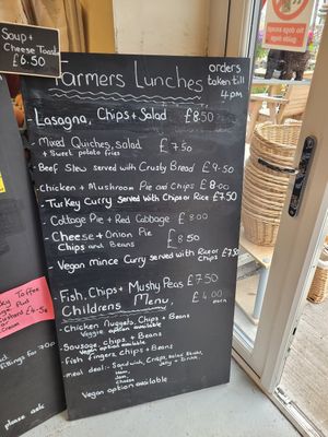 Some lunch options at Old Mill Farm Shop in Hyde