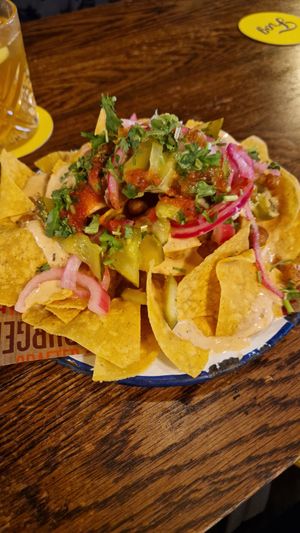 Vegan nachos at Frog XVI in Paris