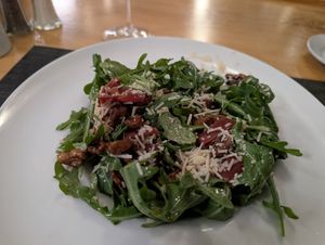 "Prosciutto" arugula salad. at Bin 100 Restaurant in Milford