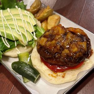Truffle Teriyaki Mushroom Burger   at Love For All in Kanazawa