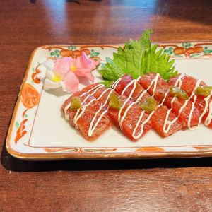 Plant-bases “Zuke Maguro Carpaccio"  at Love For All in Kanazawa