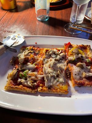 Vegan pizza - yummy!!! at Love For All in Kanazawa